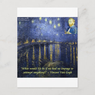 Carte Postale Citation de courage de Van Gogh