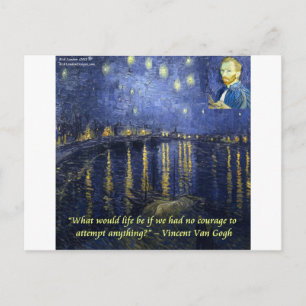Carte Postale Citation de courage de Van Gogh
