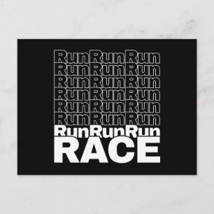 Carte Postale Citation de coureur en entraînement motivationnel 