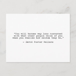 Carte Postale Citation de David Foster Wallace