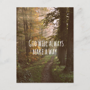 Carte Postale Citation de Dieu inspirant