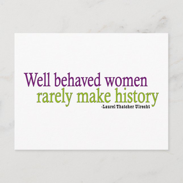 Carte Postale Citation de femmes bien conduites (Devant)
