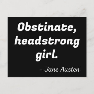 Carte Postale Citation de fierté et de préjudice II