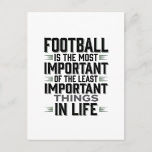 Carte Postale Citation de Football Typographie Vintage T-Shirt D