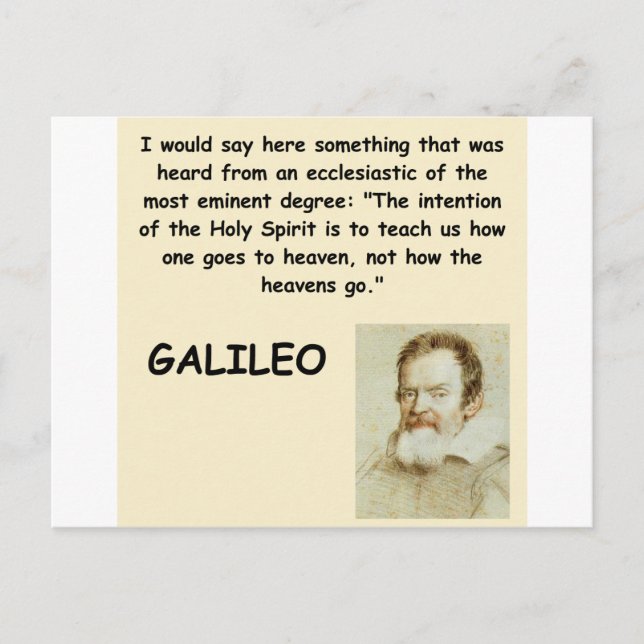 Carte Postale citation de galileo (Devant)