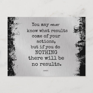 Carte Postale Citation de Gandhi