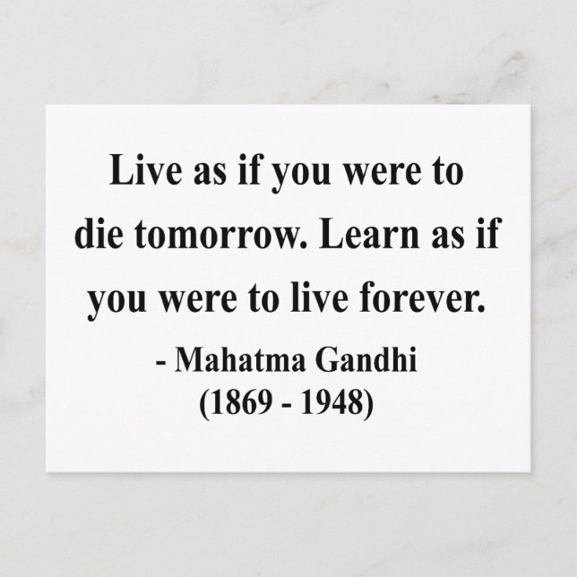 Carte Postale Citation de Gandhi 4a (Devant)