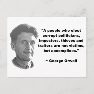 Carte Postale Citation de George Orwell