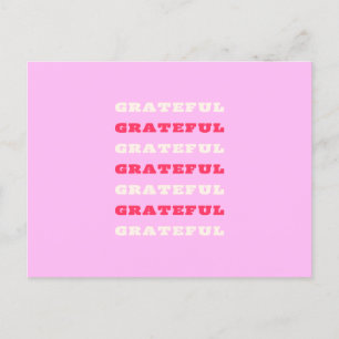 Carte Postale Citation de gratitude, de remerciement, rose, Vaca