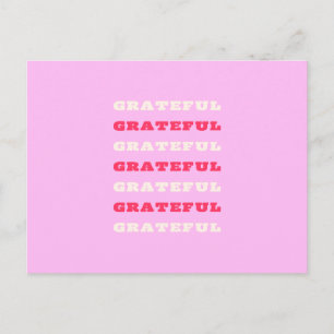 Carte Postale Citation de gratitude, remerciements, rose, vacanc
