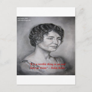 Carte Postale Citation de Helen Keller sur la sagesse de la visi