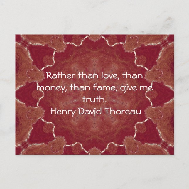 Carte Postale Citation de Henry David Thoreau (Devant)