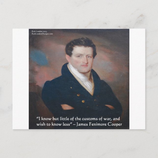 Carte Postale Citation de James Fenimore Cooper (Devant)