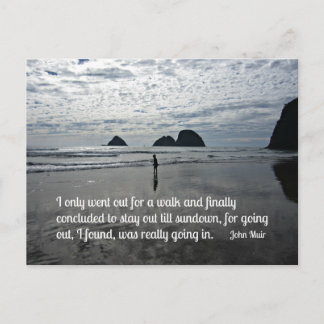Carte Postale Citation de John Muir sur la marche