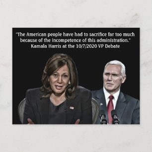 Carte Postale Citation de Kamala Harris lors du débat sur le VP
