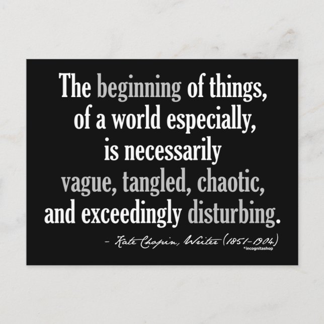 Carte Postale Citation de Kate Chopin (Devant)