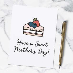 Carte Postale Citation de la fête des mères en illustration liné