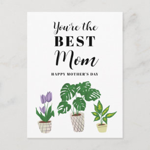 Carte Postale Citation de la meilleure maman pour la fête des mè