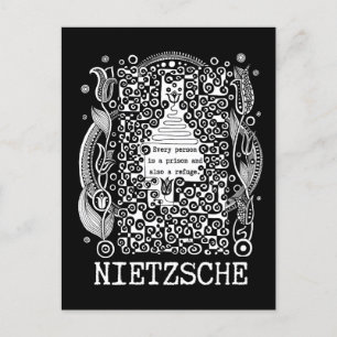 Carte Postale Citation de la prison et du REFUGE par Nietzsche