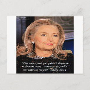 Carte Postale Citation de la ressource pour femmes Hillary