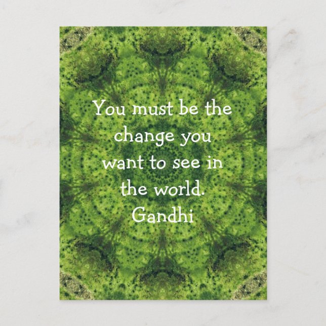 Carte Postale Citation De La Sagesse De Gandhi (Devant)