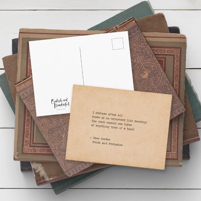 Carte Postale Citation de lecture de la machine Jane Austen (Créateur téléchargé)