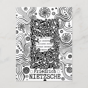 Carte Postale Citation de l'encre de mer PURE par Nietzsche