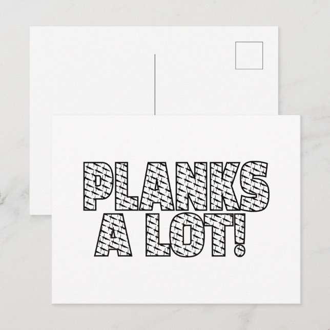 Carte Postale Citation de l'entraînement de fitness de base Plan (Devant / Derrière)