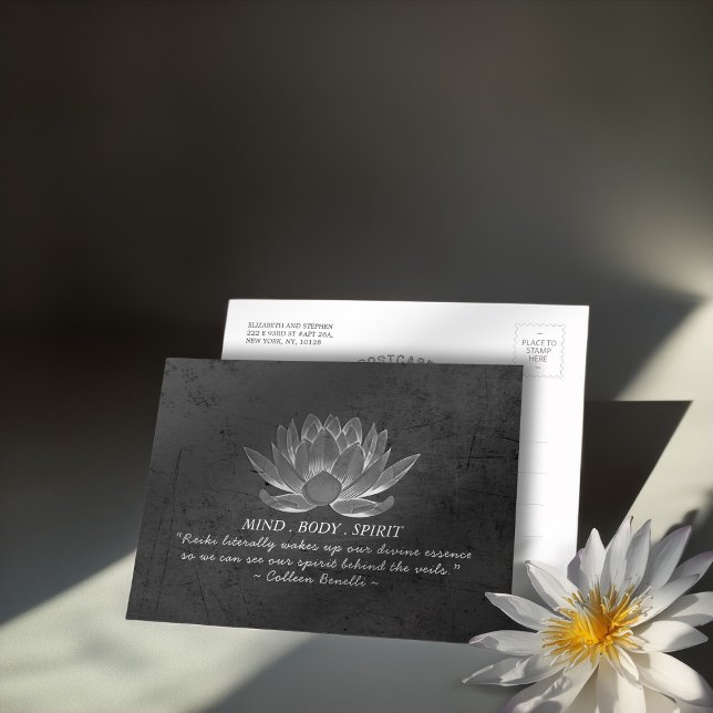 Carte Postale Citation de l'instructeur de méditation Lotus Yoga (Créateur téléchargé)