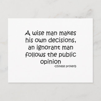 Carte Postale Citation de l'opinion publique