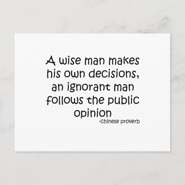 Carte Postale Citation de l'opinion publique (Devant)