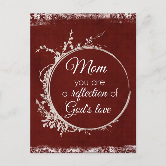 Carte Postale Citation De Maman Reflexion De L Amour De Dieu Zazzle Fr