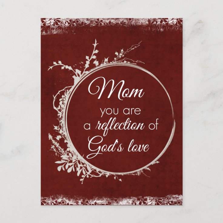 Carte Postale Citation De Maman Reflexion De L Amour De Dieu Zazzle Fr