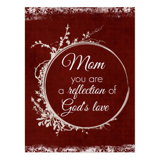 Carte Postale Citation De Maman Reflexion De L Amour De Dieu Zazzle Fr