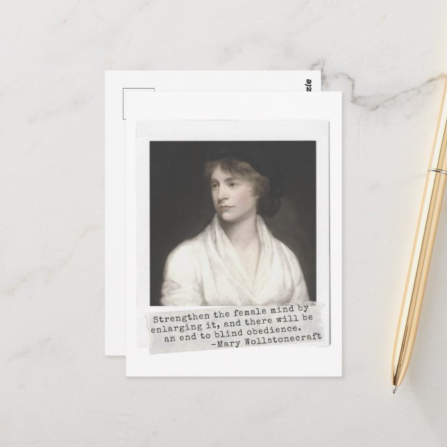 Carte Postale Citation de Mary Wollstonecraft - Great Women in H (Devant/Arrière en situation)