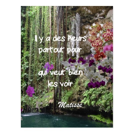 Carte Postale Citation De Matisse En Francais Zazzle Fr