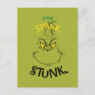 Carte Postale Citation de Mister Grinch : Ça pue, ça puait, ça a