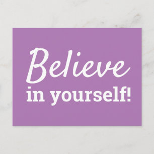 Carte Postale Citation de motivation « Croire en soi-même » Viol