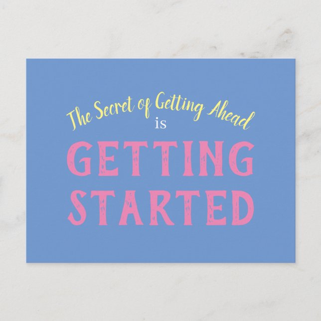 Carte Postale Citation de motivation inspirante sur le secret du (Devant)