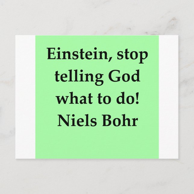 Carte Postale citation de neils bohr (Devant)