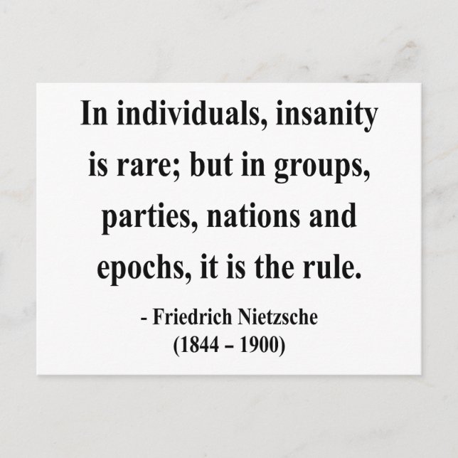 Carte Postale Citation de Nietzsche 3a (Devant)