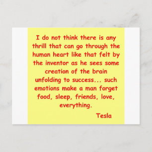 Carte Postale citation de nikola tesla