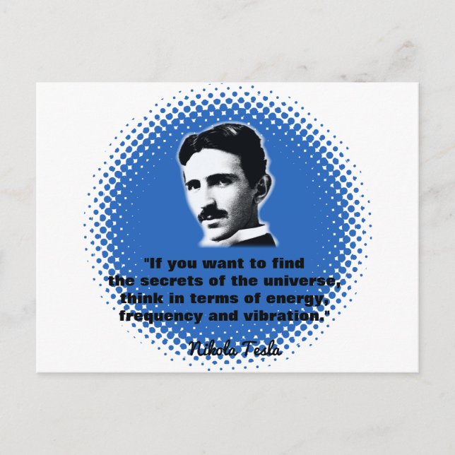 Carte Postale Citation De Nikola Tesla T-Shirt (Devant)