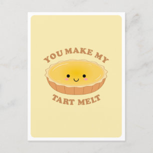 Carte Postale Citation de nourriture mignonne Kawaii Egg Tart Am