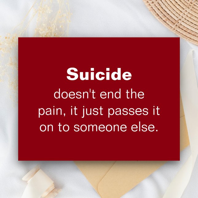 Carte Postale Citation de prévention du suicide (Créateur téléchargé)