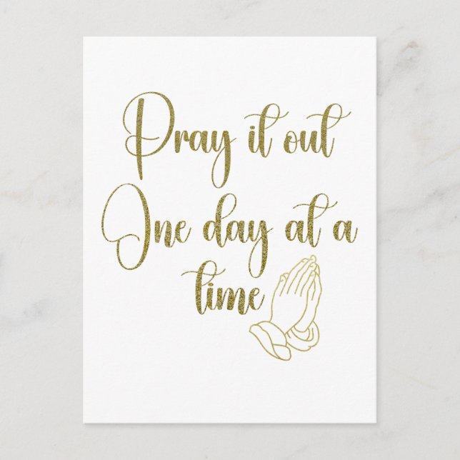 Carte Postale Citation de prière inspirante Affirmation (Devant)