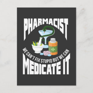 Carte Postale Citation de profession pharmaciste Médecine Humour