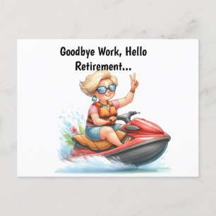 Carte Postale Citation de retraite heureuse pour elle