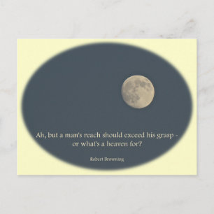 Carte Postale Citation de Robert Browning sur la pleine lune