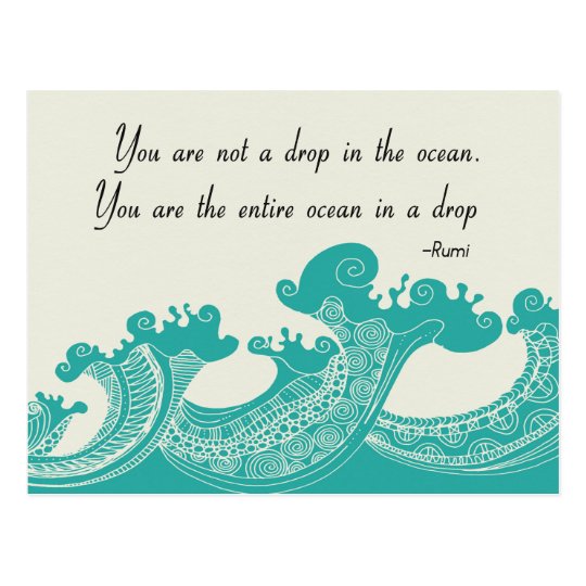 Carte Postale Citation De Rumi Ocean Zazzle Fr